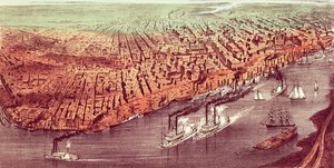 Città di New Orleans da N. and Ives, J.M. Currier